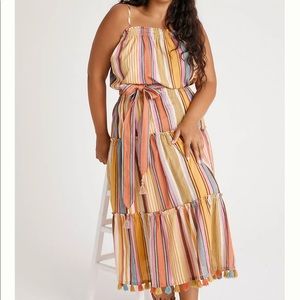 Anthropologie Feliza Tiered Midi Dress